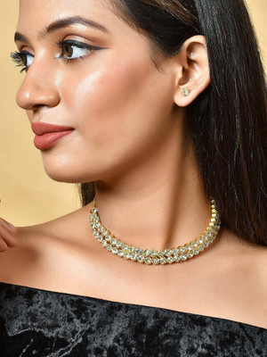 ORUKA Alloy Gold-plated Gold Jewellery Set(Pack of 3)