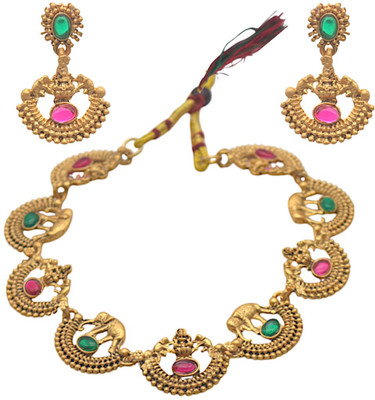 Jewelryonclick Brass Gold-plated Yellow Jewellery Set(Pack of 1)