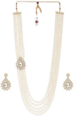CATALYST Mother of Pearl Gold-plated White Jewellery Set(Pack of 1)