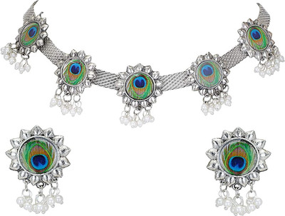 SGM Oxidised Silver Multicolor Jewellery Set(Pack of 1)
