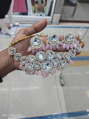 ATHARVAE Alloy Pink Jewellery Set(Pack of 1)