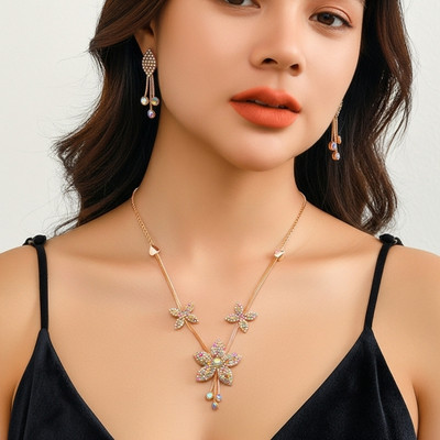 Laaz Alloy Rose Gold Jewellery Set(Pack of 1)