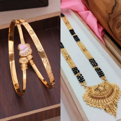 Divastri Brass Gold-plated Multicolor Jewellery Set(Pack of 2)