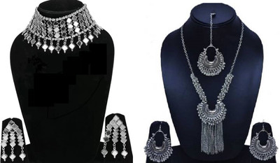 Samridhi DC Alloy Silver Silver Jewellery Set(Pack of 2)