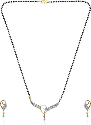 Darsha Collections Alloy Gold-plated Black Jewellery Set(Pack of 1)
