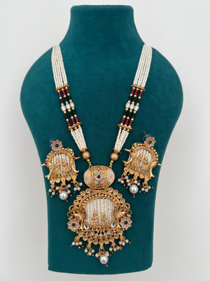 Malaset Copper Gold-plated Multicolor Jewellery Set(Pack of 1)