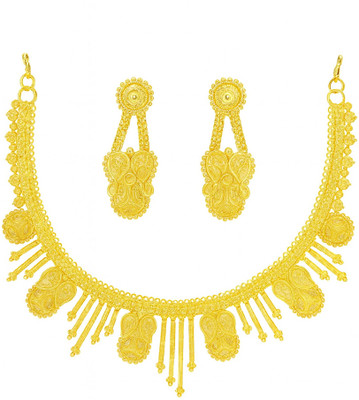 KRINISH Alloy Gold-plated Gold Jewellery Set(Pack of 3)