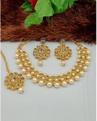 Dhirajart Alloy Yellow Jewellery Set(Pack of 1)