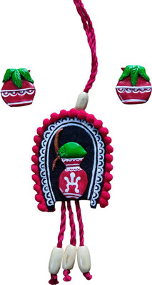 DebapriyaPC Clay Red, Green Jewellery Set(Pack of 3)
