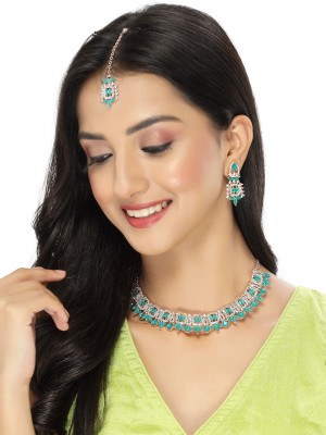 Sukkhi Alloy Copper Green Jewellery Set(Pack of 1)