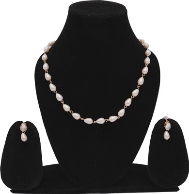 Jivya Copper White Jewellery Set(Pack of 1)