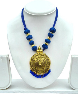 PanEnterprises Oxidised Silver Blue Jewellery Set(Pack of 1)