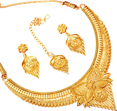 YASH ENTERPRISE Brass Gold-plated Gold Jewellery Set(Pack of 1)