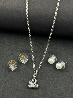 BOGHRA SALES Brass, Alloy Silver, Gold-plated, Rhodium Silver, Gold Jewellery Set(Pack of 1)