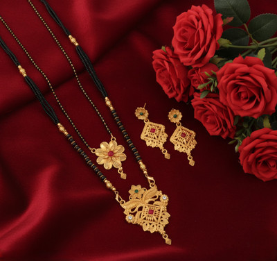 Rasadiya Brass Gold-plated Gold Jewellery Set(Pack of 1)