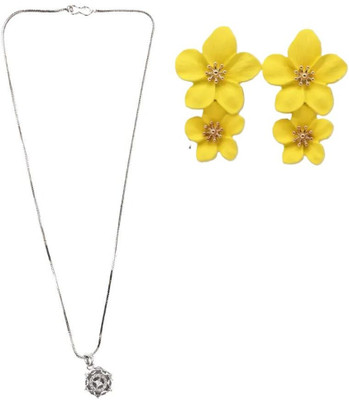 SRK Fashions Alloy Silver, Yellow Jewellery Set(Pack of 1)