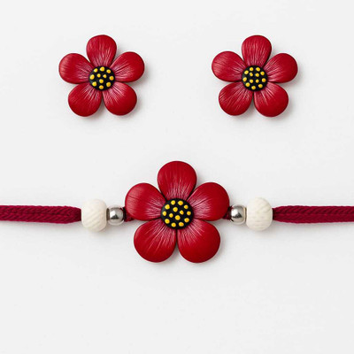 clatnest Terracotta Red Jewellery Set(Pack of 1)