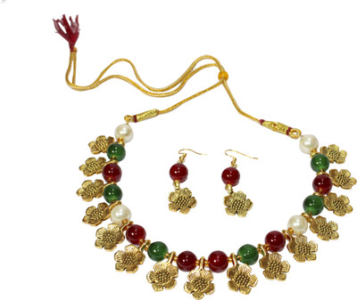 Nifty Mother of Pearl Gold-plated Multicolor Jewellery Set(Pack of 1)