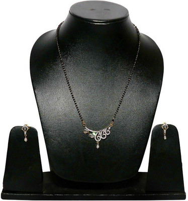 BELLACRAZE Brass Gold-plated Black, Silver Jewellery Set(Pack of 1)