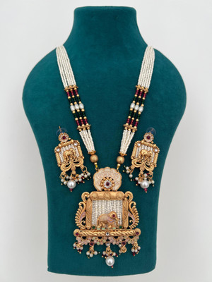 Malaset Copper Gold-plated Multicolor Jewellery Set(Pack of 1)