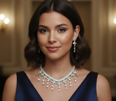 SUTRA ENTERPRISES Alloy Silver Jewellery Set(Pack of 1)