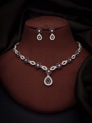 BRILLIANT BEADS JEWELS Alloy Silver Jewellery Set(Pack of 1)