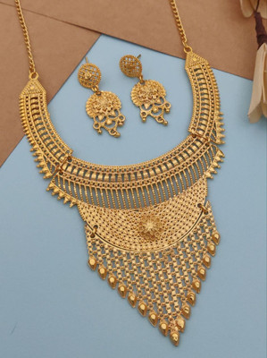 harikrushna enterprise Alloy Gold-plated Gold Jewellery Set(Pack of 1)