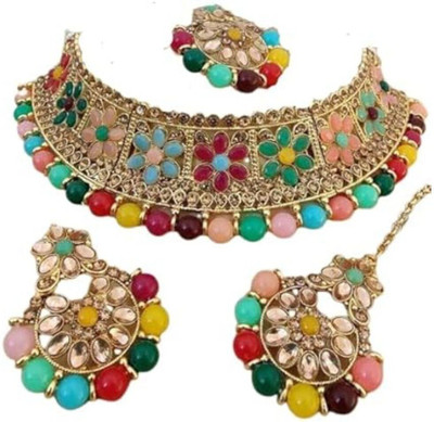 Vrinda Art Alloy Multicolor Jewellery Set(Pack of 1)
