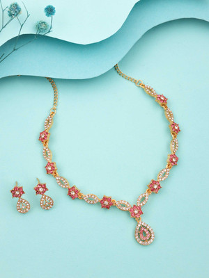 Vedda Brass Gold-plated Multicolor Jewellery Set(Pack of 1)