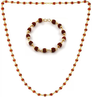 ZUKHRUF Brass Gold-plated Brown Jewellery Set(Pack of 1)