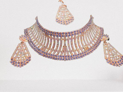 MandM Fashion Diva Alloy Gold-plated Pink Jewellery Set(Pack of 3)