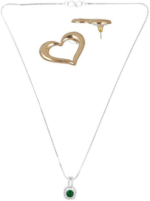 SKG Fashions Stone Green, Gold Jewellery Set(Pack of 1)