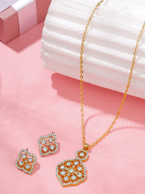 YELLOW CHIMES Metal Rhodium Gold Jewellery Set(Pack of 1)