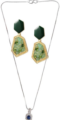 asthacollection Stone Blue, Green Jewellery Set(Pack of 1)
