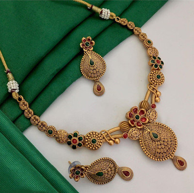 kapi creation Brass Gold-plated Gold Jewellery Set(Pack of 1)
