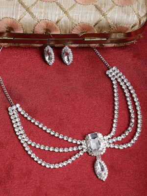 Shree Shyam Alloy White Jewellery Set(Pack of 2)