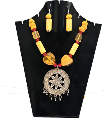 A S enterprize Oxidised Silver Multicolor Jewellery Set(Pack of 1)