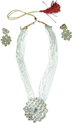 PRIDE SALES Oxidised Silver Silver, White Jewellery Set(Pack of 1)