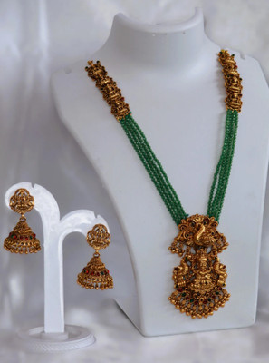 RUJVE JEWELLERY Brass, Copper Gold-plated Gold Jewellery Set(Pack of 1)