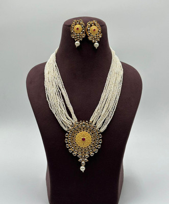 SatnamCreation Alloy Gold-plated Yellow Jewellery Set(Pack of 1)