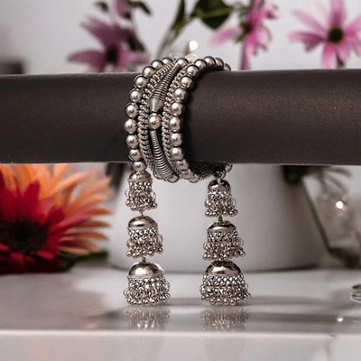 Anamya Collections Alloy Silver Jewellery Set(Pack of 2)