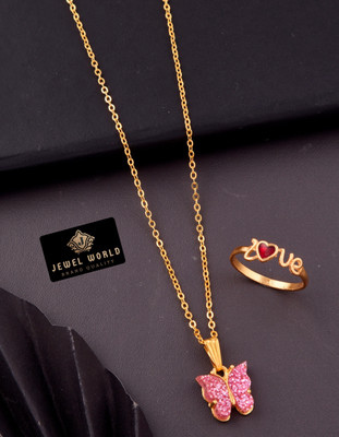 Jewel WORLD Brass, Alloy Gold-plated Gold, Multicolor Jewellery Set(Pack of 1)