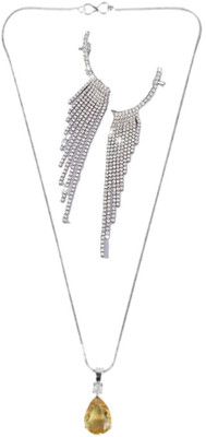 SRK Fashions Alloy Yellow, Silver Jewellery Set(Pack of 1)