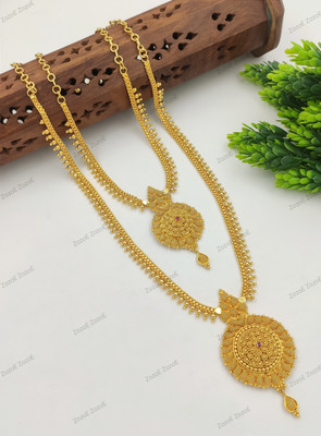 ZozoE Copper Gold-plated Gold Jewellery Set(Pack of 2)