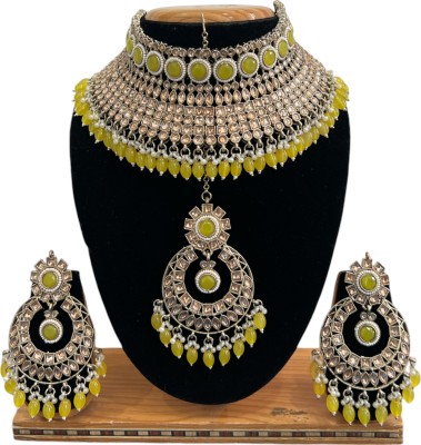 SS IMITATION JEWELLERY Alloy Gold-plated Yellow Jewellery Set(Pack of 3)