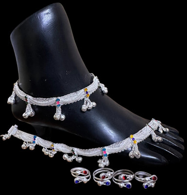 AamNa Enterprises Alloy Silver Silver Jewellery Set(Pack of 1)