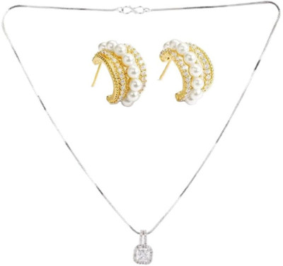 asthacollection Stone White, Gold Jewellery Set(Pack of 1)