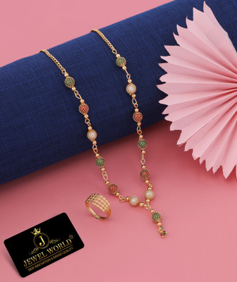 Jewel WORLD Alloy Gold-plated Multicolor Jewel Set (Pack Of 1) For Rs. 70 @ 93% off