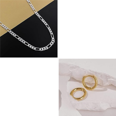MAATRCHAAYA Stainless Steel Sterling Silver, Gold-plated Gold, Silver Jewellery Set(Pack of 2)
