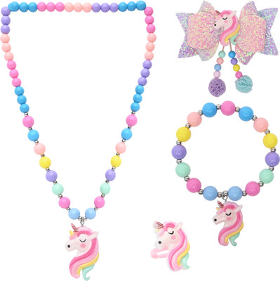 Asthetika Kids Plastic Multicolor Jewellery Set(Pack of 4)